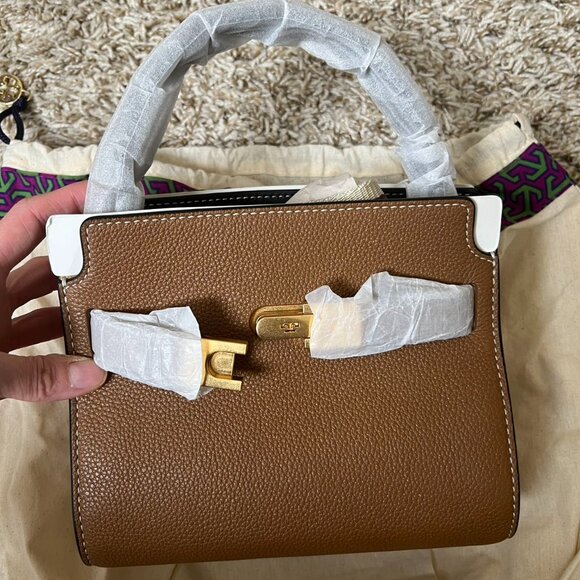 Tory Burch Petite Lee Radziwill Double Bag Tiger Eye - Picture 3 of 11